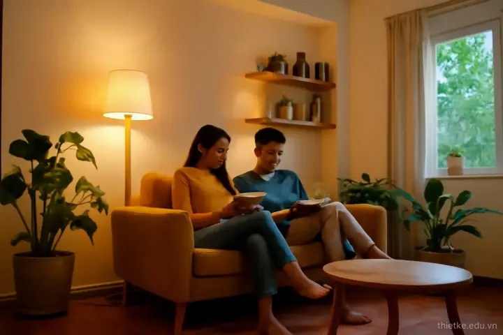 Ánh sáng nội thất ba lớp: độ rọi, nhiệt độ màu và chỉ số hoàn màu