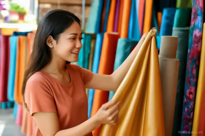 Đọc chất liệu vải: dệt thoi, dệt kim, định lượng và độ rũ