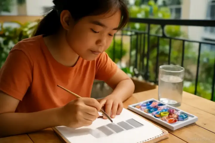 Phối màu bắt đầu từ độ sáng, không phải từ vòng màu