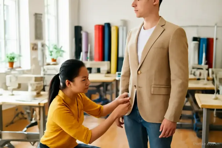 Từ mẫu vẽ tới hàng mặc được: may mẫu, thử dáng, nhảy size và hồ sơ kỹ thuật