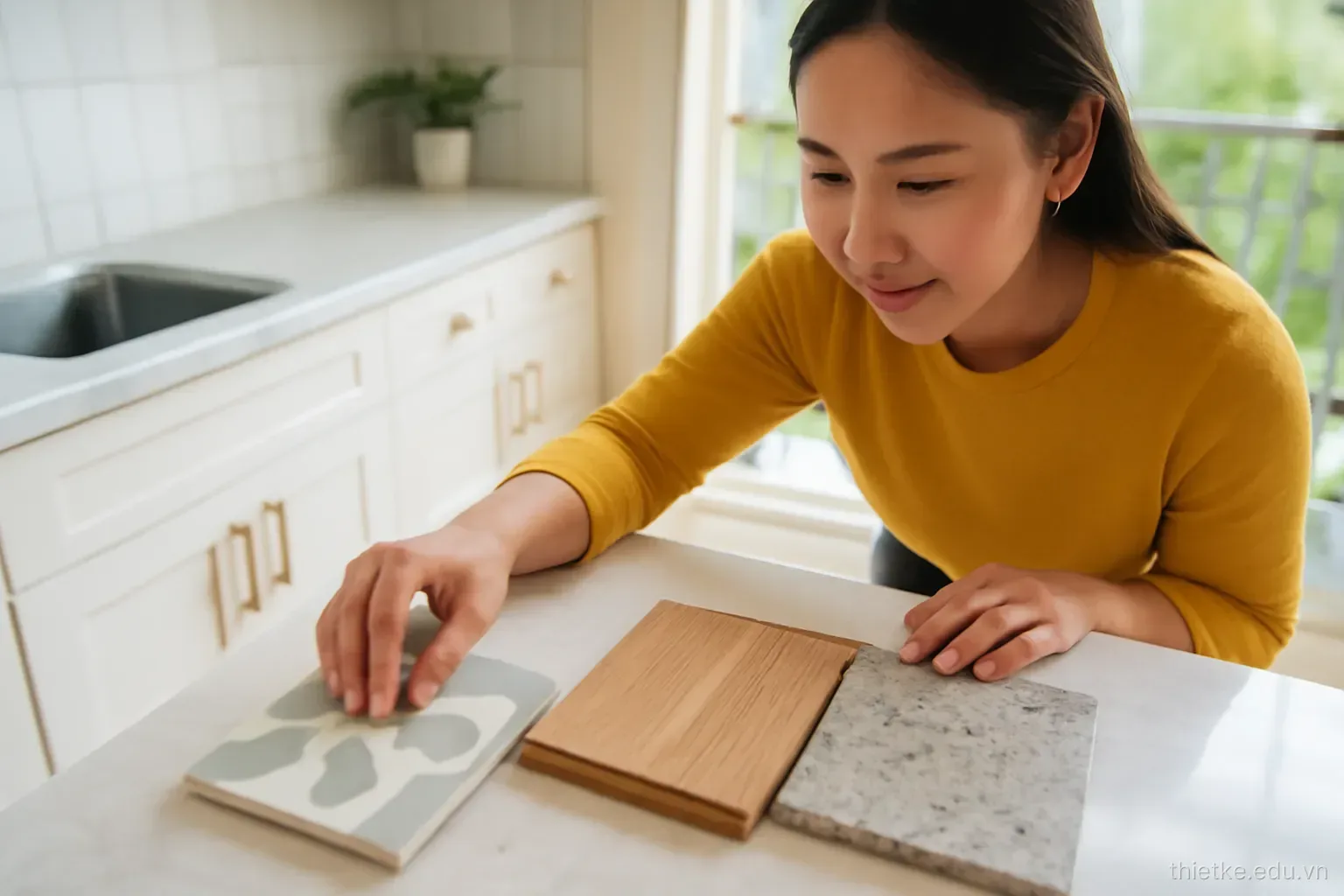 Vật liệu hoàn thiện cho khí hậu nóng ẩm: sàn, tường và mặt bàn bếp