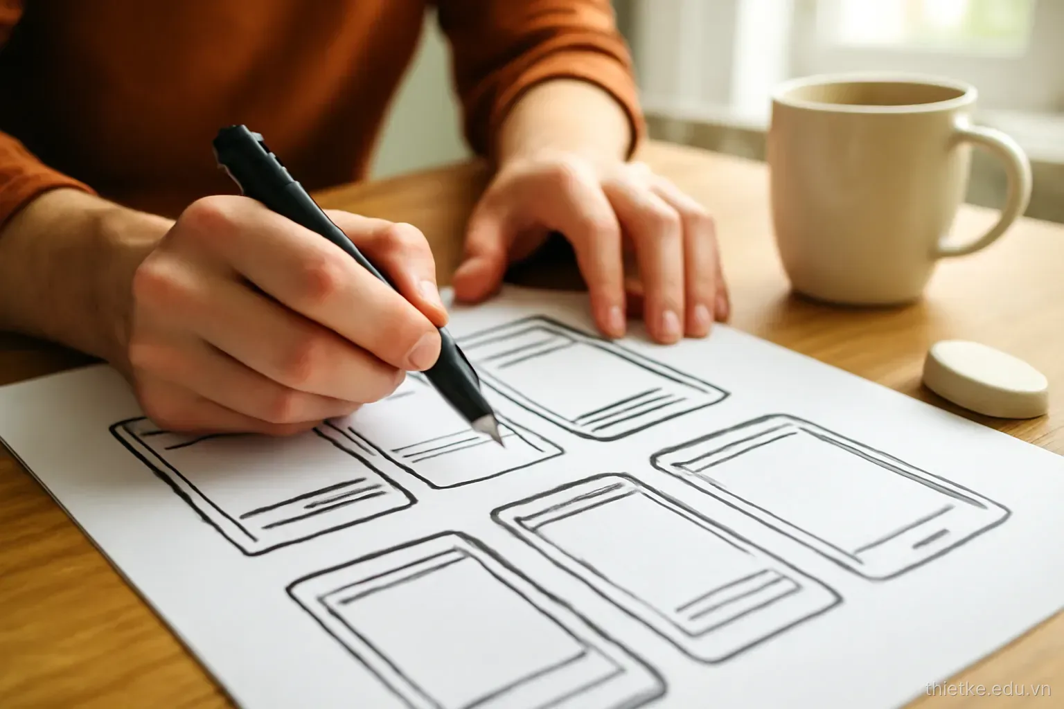 Wireframe độ trung thực thấp: vì sao nên vẽ xám và vẽ xấu